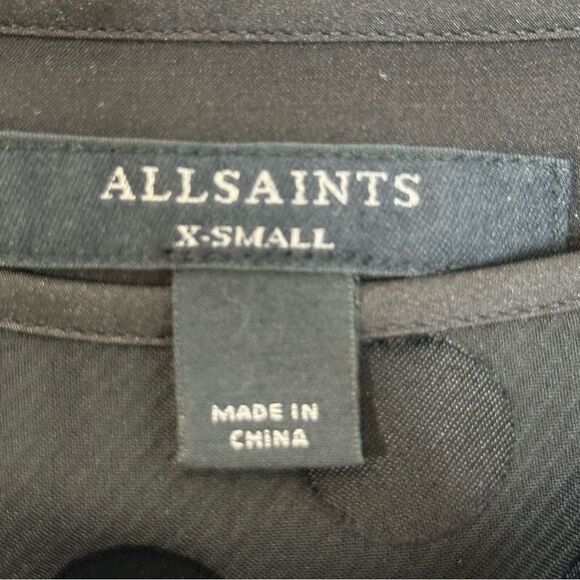 All Saints Leia Black Dott Midi Dress Wool Sweater Set | XS - Picture 11 of 14